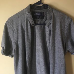 Zara button down short sleeve